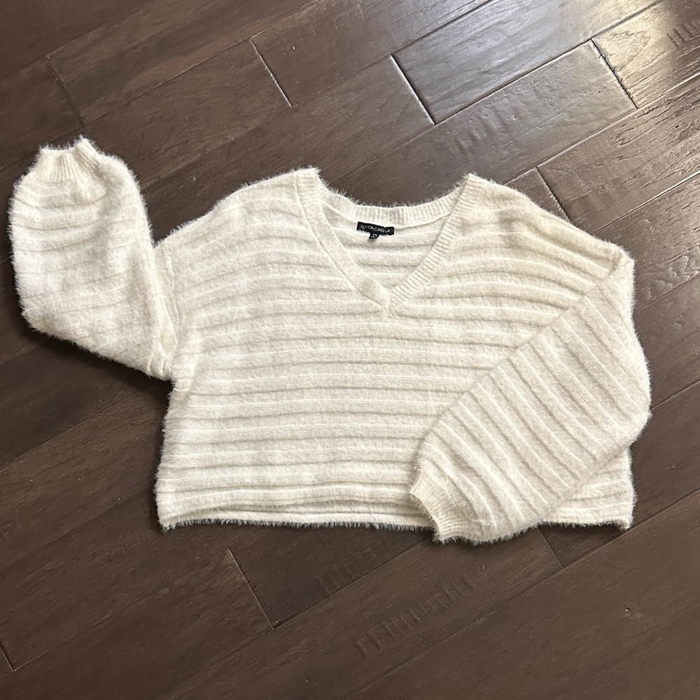 Red Dress Boutique Cream V-Neck Sweater